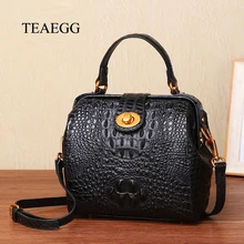 TEAEGG женская сумка из натуральной кожи с тиснением женская сумка через плечо из коровьей кожи женская сумка через плечо