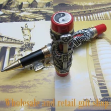 Jinhao дракон феникс тяжелый серый красный китайский классический клипса на удачу роликовая ручка и ручка сумка