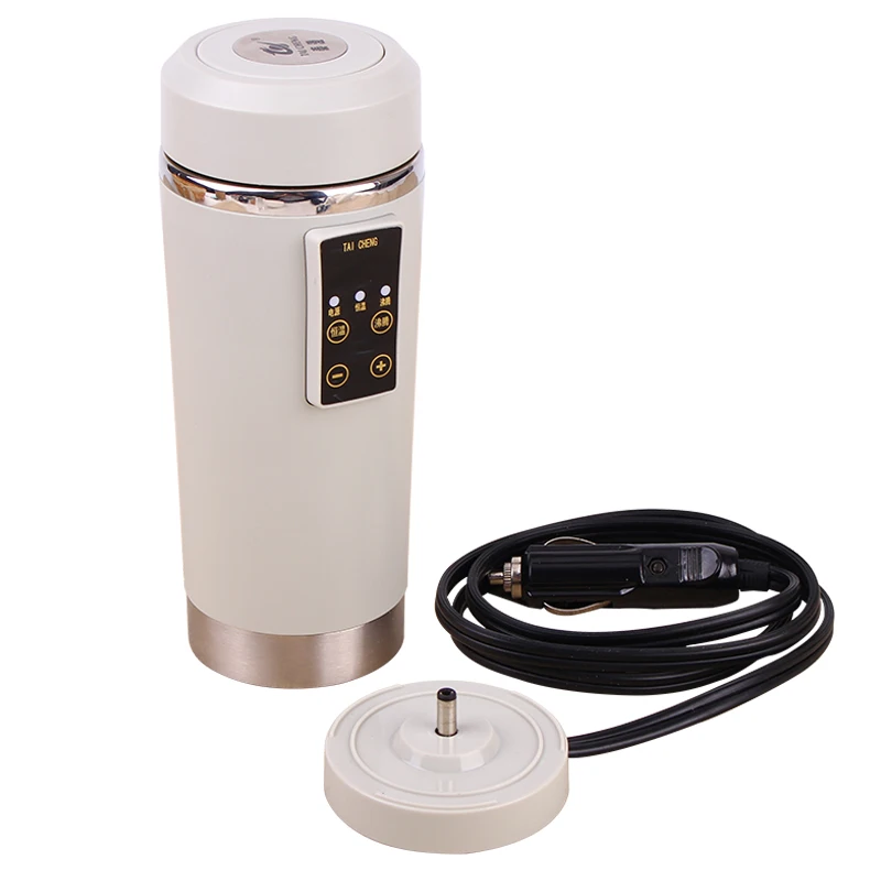 320ml Portable Car electric cup LED Double Wall Heat cup Vacuum Flasks