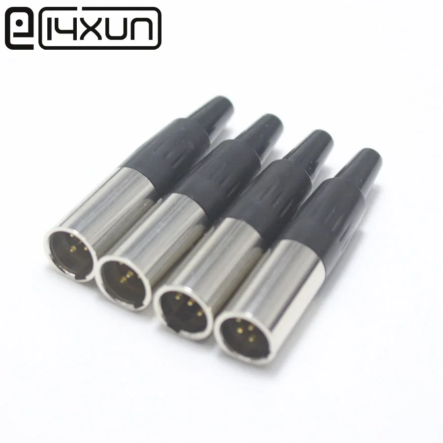 

EClyxun 1Pcs Mini XLR 3 4 5 6 Pin Male Plug Small XLR Audio Microphone Connector for MIC Soldering Straight