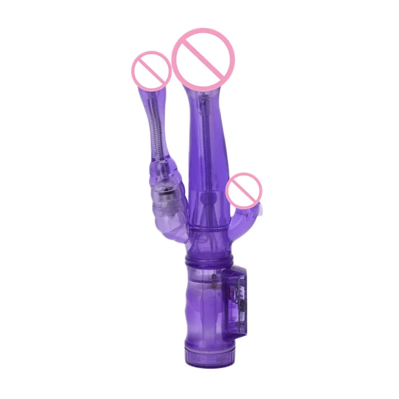 Waterproof Double Vibrator 6 Speed Double Head G Spot font b Dildo b font Dolphin Massager