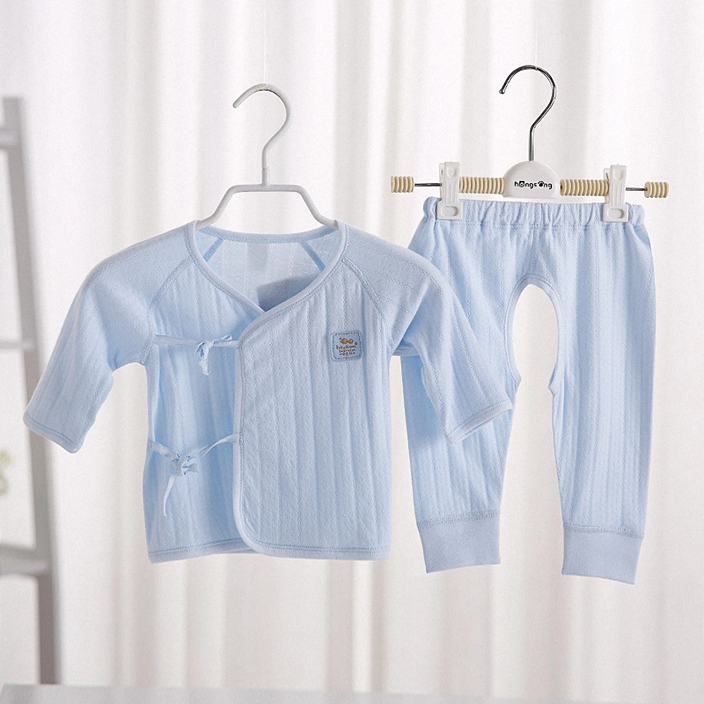 Summer Autumn new baby boy girl 2pcs set 100 cotton suit for 0 6M baby