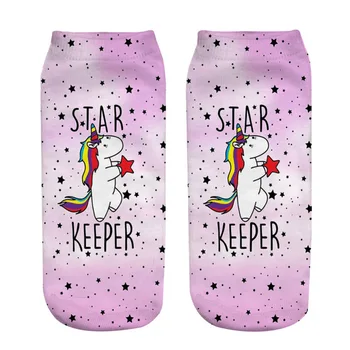 

unicorn star keeper print children socks dropship
