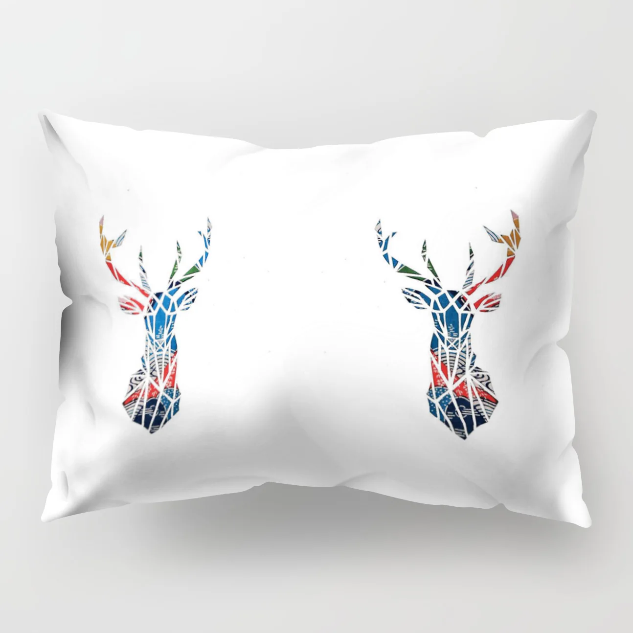 Nordic style Christmas Elk pattern polyester printed pillow cover Home cushion cover rectangular 50x30cm chair lumbar pillowcase - Цвет: 3