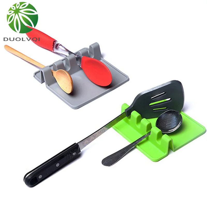 Duolvqi лопатка для кастрюль, держатель крышки, силиконовая крышка для стойки, крышка для ложки, лопатка, дуршлаг, подставка для отдыха, кухонный органайзер для хранения, посуда