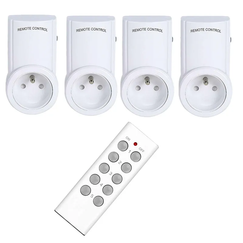 

EU French standard plug universal AC220V power socket 433 mhz wireless remote control for smart home compatible broadlink RM Pro