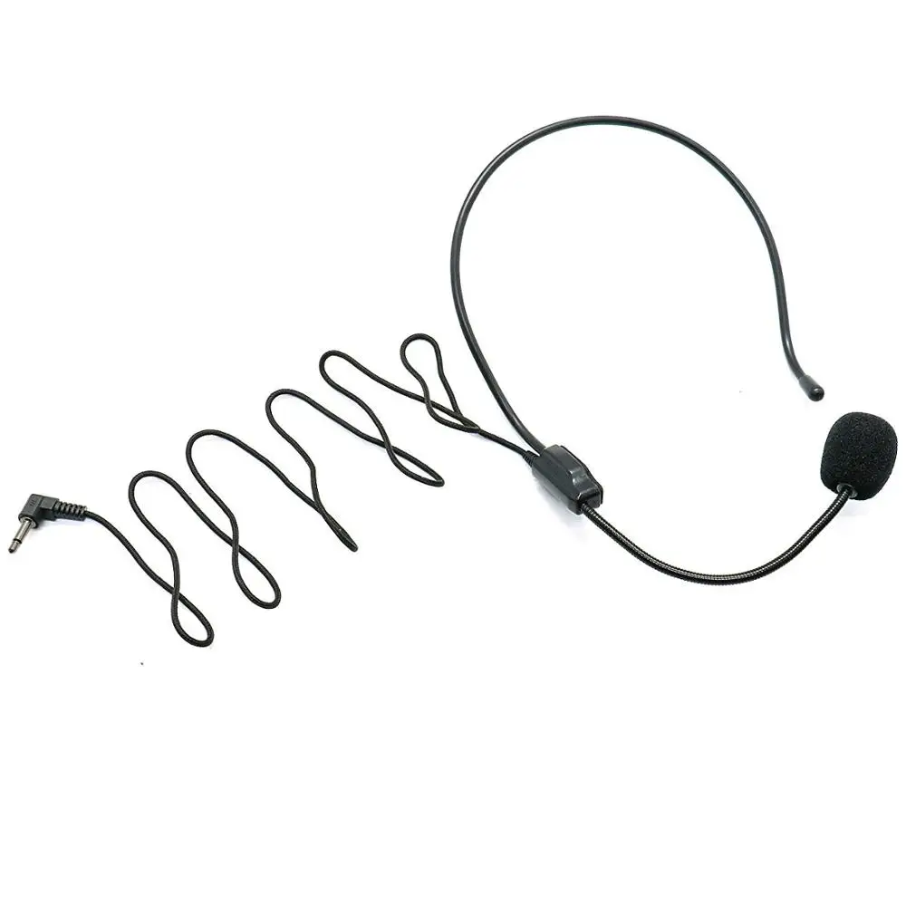 ZUOCHEN Condenser Headset Microphone, Flexible Wired Boom(3.5mm Connector Jack) for Belt Pack Mic Systems