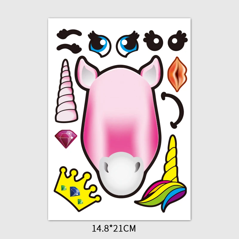 4 pcs Handmade DIY unicorn cartoon waterproof sticker for children travel case bicycle laptop notebook kid toy anime stickers 4 pcs Handmade DIY unicorn cartoon waterproof sticker for children travel case bicycle laptop notebook kid toy anime stickers