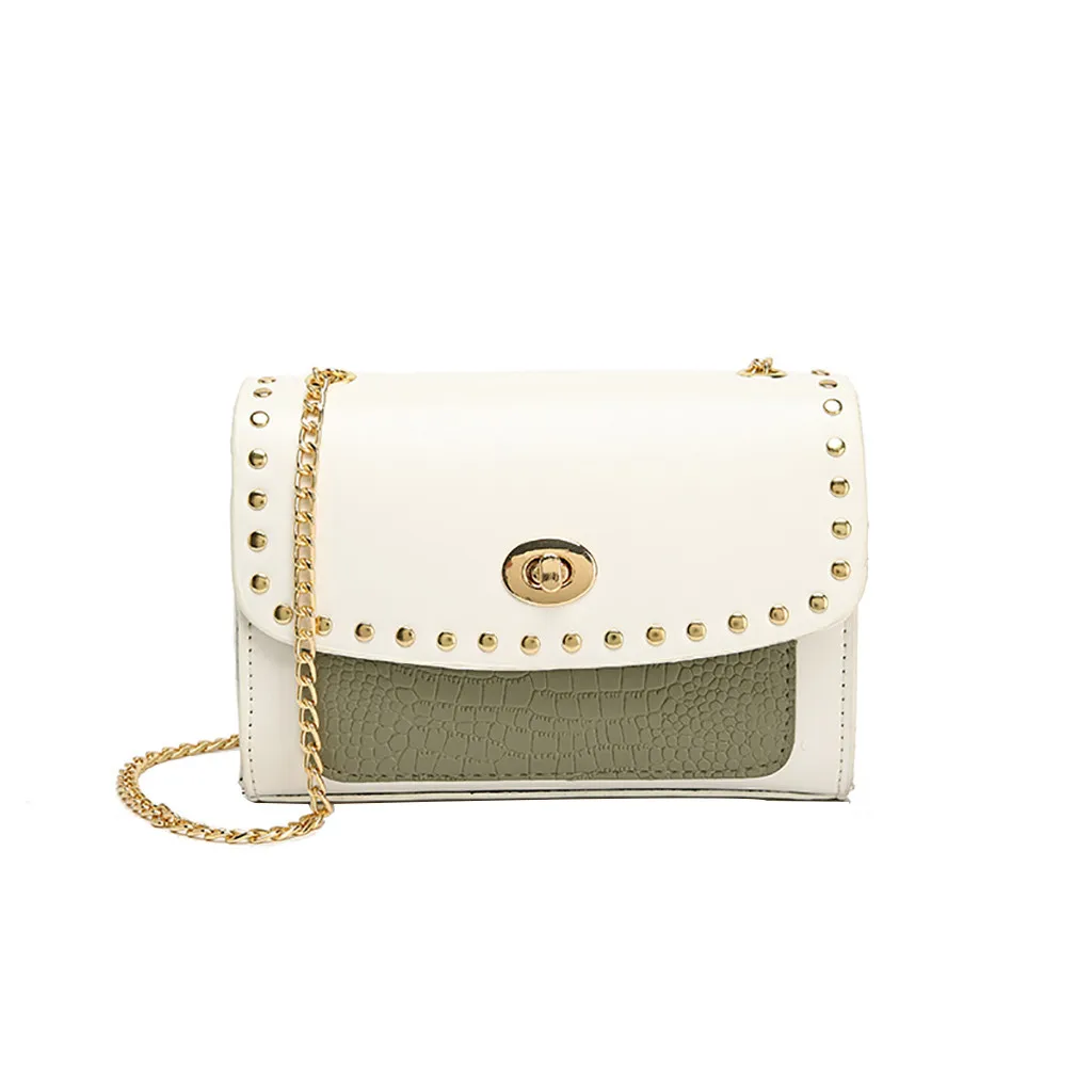 

Women Joker One Shoulder Slung Fashion Lock Chain Small Square Bag High Quality Casual High Capacity
