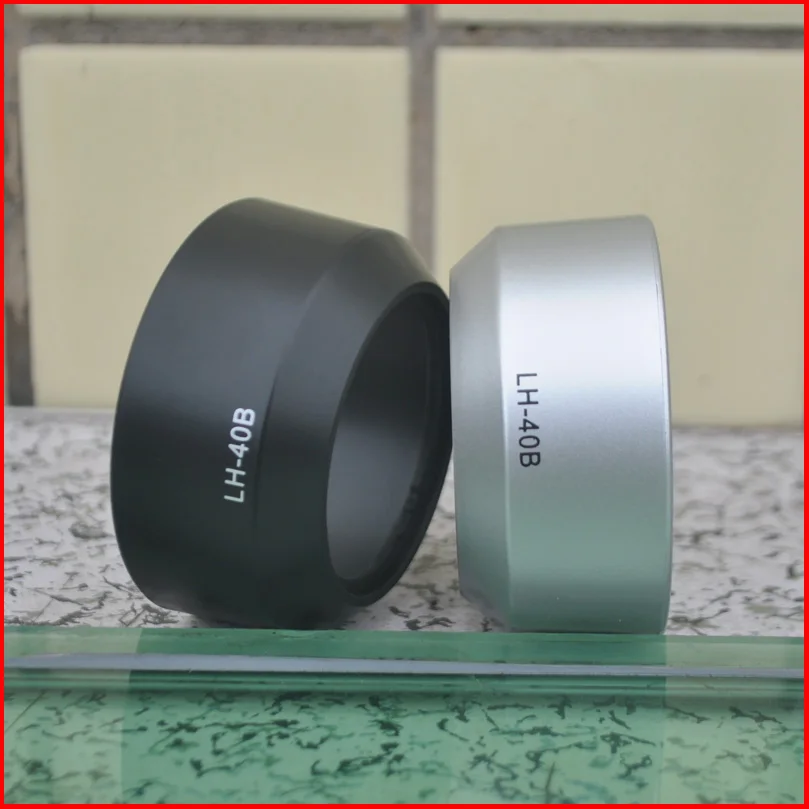 

Black Silver LH-40B Lens Hood Shade for Olympus M. Zuiko Digital 45mm F1.8 1:1.8 Lens