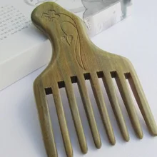 Уход за головой натуральное зеленое сандаловое дерево ручной работы деревянные расчески без статического 13 см* 7 см