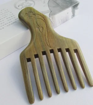 

head care Natural Green Sandalwood Handmade Wood Combs no static 13cm*7cm