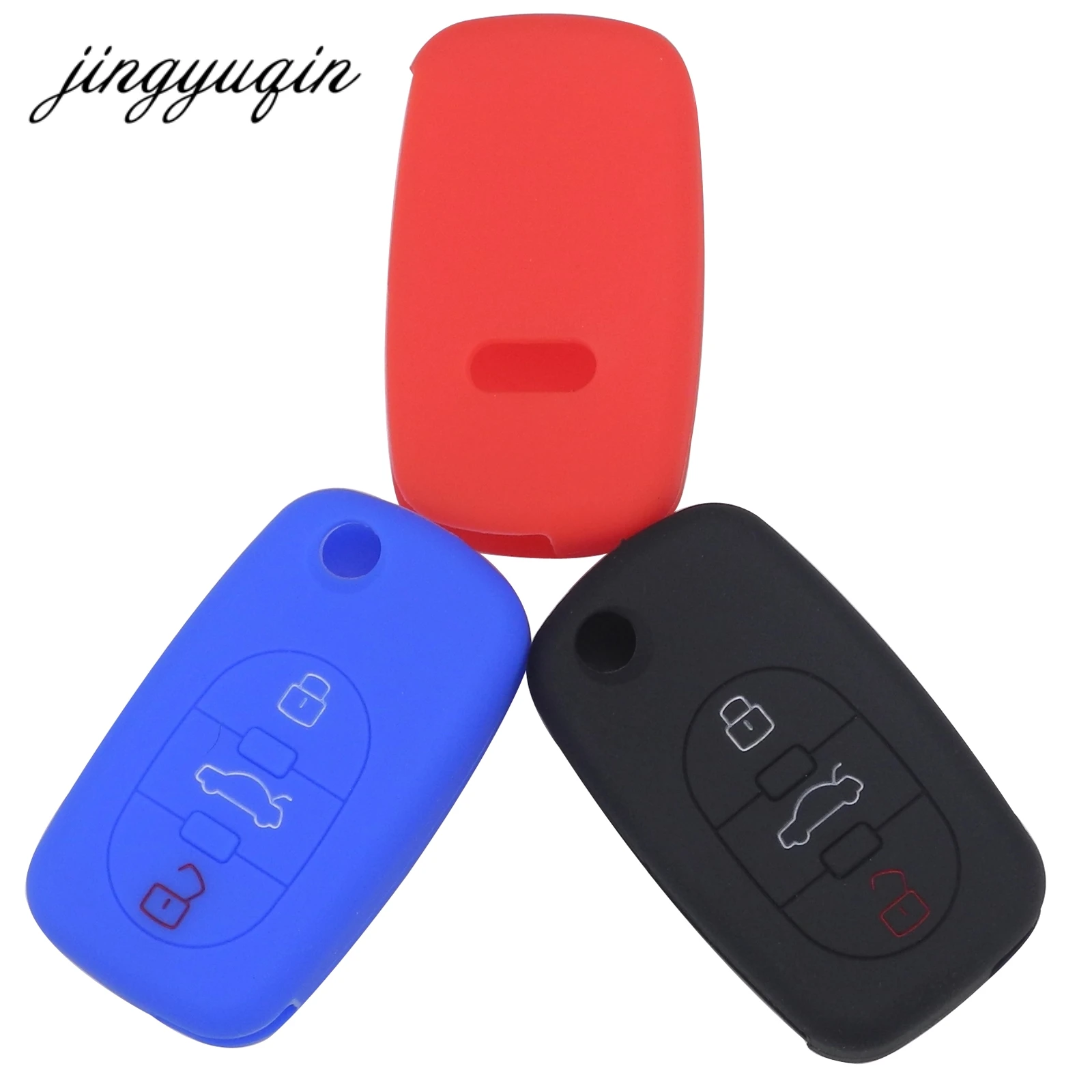 Jingyuqin 30pcs/lot New Car Silicone Skin Key Cover Case For Audi A3 A4