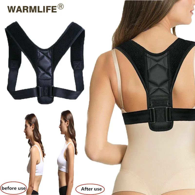 

Adjustable Back Posture Corrector Clavicle Spine Back Shoulder Lumbar Brace Support Belt Posture Correction Prevents Slouching