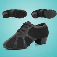 Мужская профессиональная обувь для латинских танцев на резиновой подошве из телячьей кожи с двумя точками; Мужская Обувь для бальных танцев из воловьей кожи; 25-40