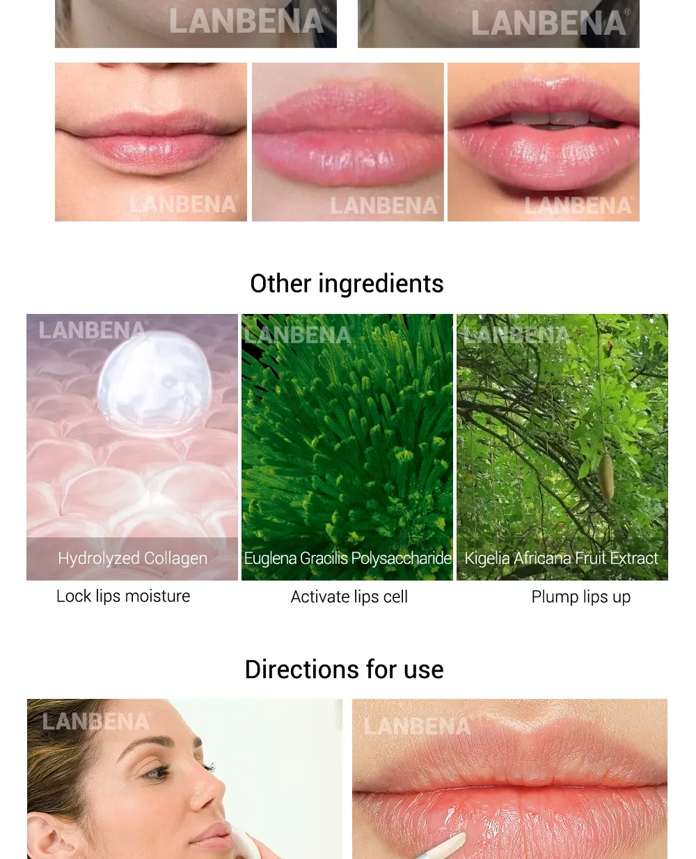 LANBENA Уход за губами Сыворотка для губ масло увлажняющее для губ Plumper Enhancer улучшает эластичность губ эссенция тонкие линии ремонт красоты