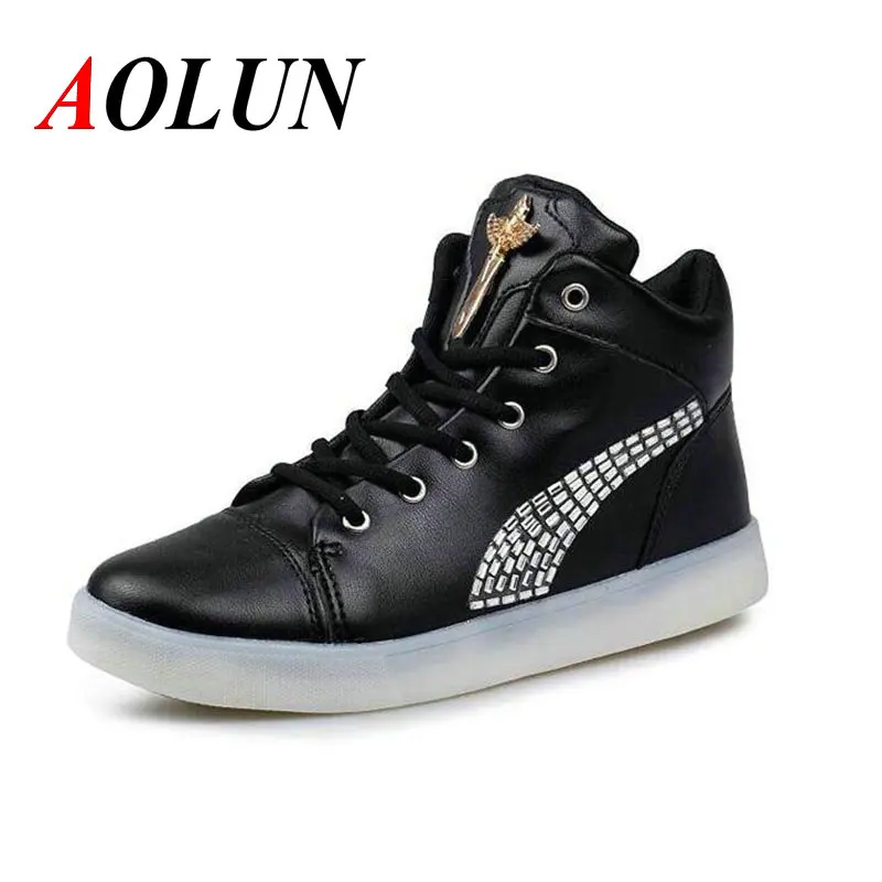 

35-46 Women led shoes 2017 Luminous Shoes High Quality LED Lights Colorful Shoes women Casual Shoes Rabbit's Hair Snow Boots