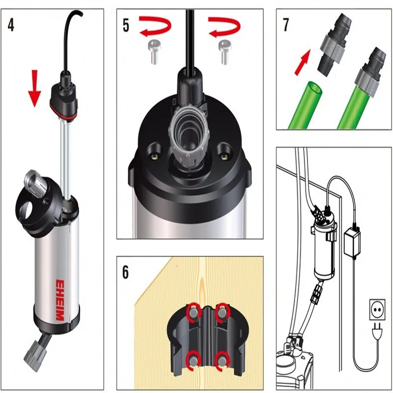 Германия, Eheim УФ бактерицидная лампа для стерилизации аквариума лампа для дезинфекции и удаления водорослей аквариума с внешним