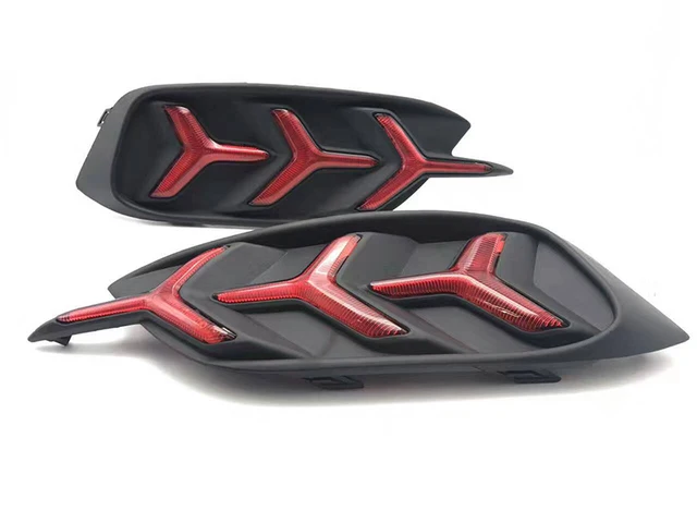 2Pcs 12V Led rear driving lights for Honda Civic 10th 2016 2017 2018 Brake Lights rear bumper lamp warning light signal 4