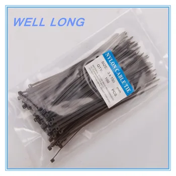 

200pcs/lot 3*150mm Gray Self-Locking Nylon Wire Cable Zip Ties, Cable Ties.