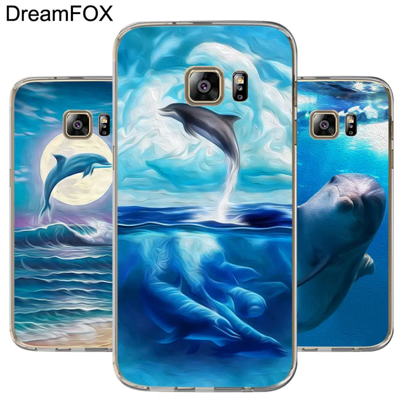 DREAMFOX M440 милые дельфины силиконовый чехол-накладка из мягкого ТПУ чехол КРЫШКА