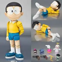 Рождество Бесплатная доставка Япония аниме мультфильм Doraemon Робот Духи nobi 12 см Nobita ПВХ фигурку игрушки с реквизит