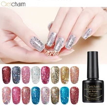 8 мл Алмазный Гель-лак для ногтей Блестящий Светодиодный УФ-Гель-лак для маникюра Блестящие Блестки отмачиваемый Полупостоянный Гель-лак для ногтей