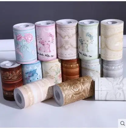

3D with glue skirting wall stickers self-adhesive wallpaper waterproof bedroom living room kitchen bathroom children's room -70