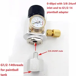 Mini CO2 Gas Regulator with Paintball Tank Adapter Converter for Homebrew Corny Keg 0~60psi Mini CO2 Gas Regulator with Paintball Tank Adapter Converter for Homebrew Corny Keg 0~60psi