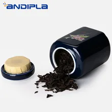 Японский Цзи синий Глазурованный фарфор контейнеры для чая ручной работы керамика чайный набор кунг-фу банка конфеты герметичный контейнер для хранения винтажный домашний декор