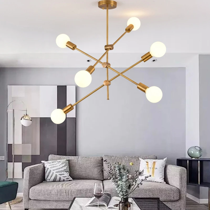 

Nordic Rotatable Chandeliers DIY Hanging Light Fixtures 220V 110V Modern Led Chandelier Lighting For Living Room Restaurants