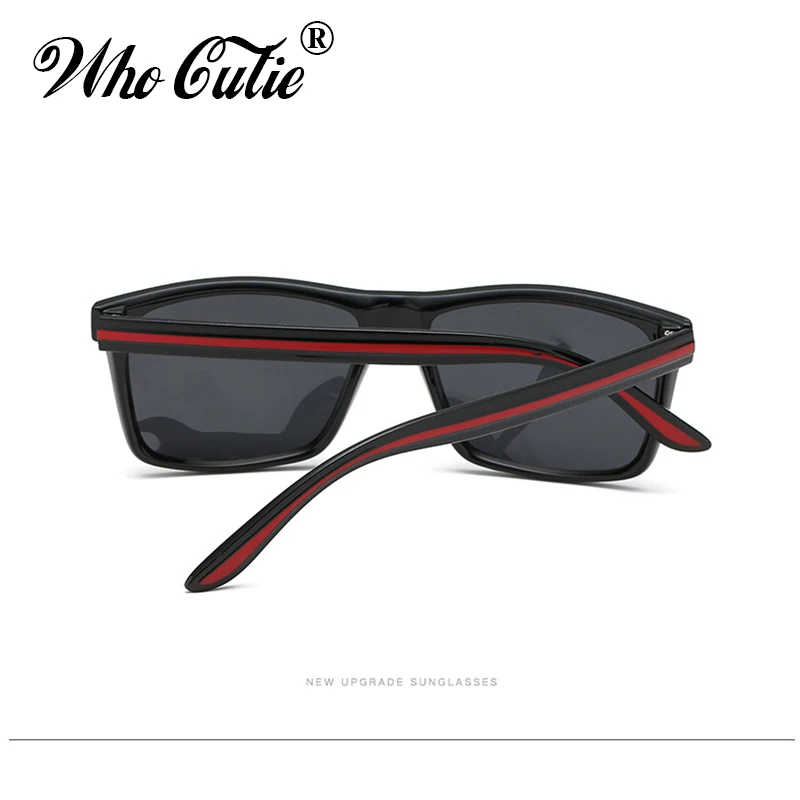 WHO CUTIE, мужские солнцезащитные очки, поляризационные, для вождения, высокое качество, фирменный дизайн, квадратная оправа, солнцезащитные очки, мужские, для рыбалки, оттенки, OM811