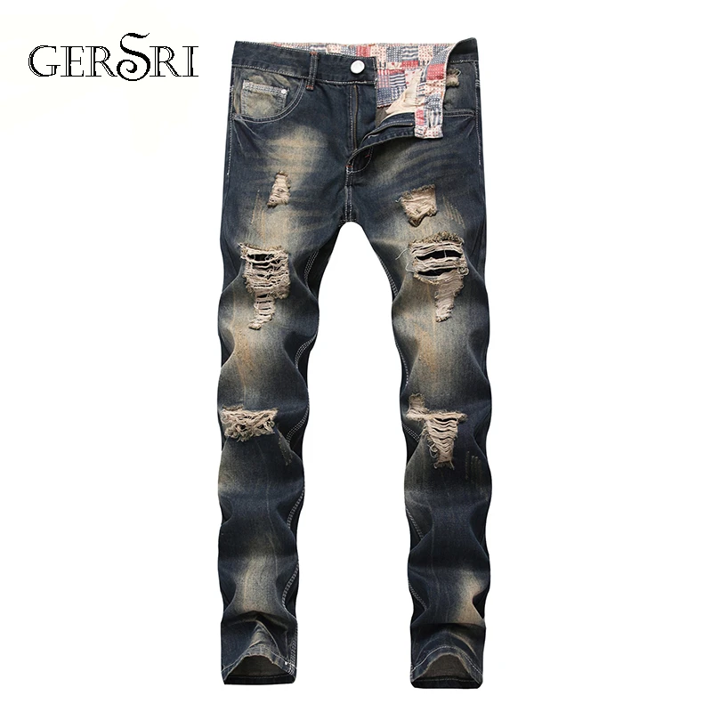 male hole retro jeans