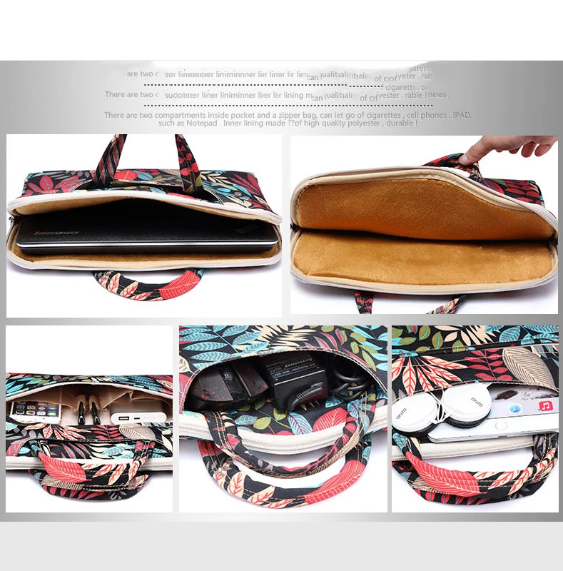 11 13 14 15.6 Inch handbag for MacBook Lenovo Dell HP Asus Women Men Computer Bag 15.6 Notebook Sleeve Cover Case with Bank Bag (17)