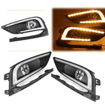 

LED Fog Turn Signals Light Daytime Running Lamp Day Driving Work Light For Chevrolet Cruze 2016 2017 Car Blinker Indicators