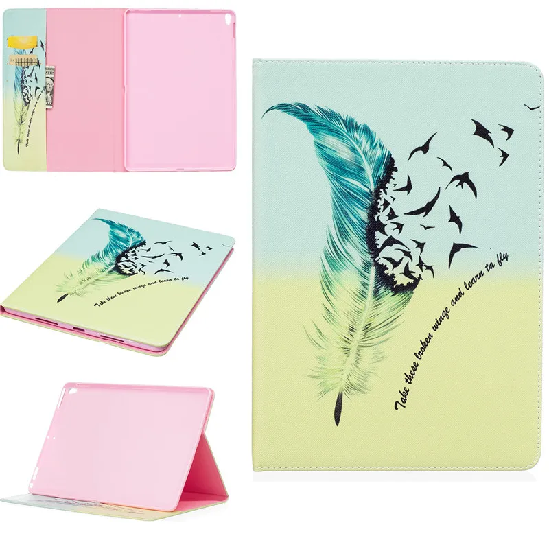 For ipad pro 10.5 Butterfly Owl Bear Cartoon PU Leather Flip Stand Cover Cases For Apple IPad Pro 10.5'' Tablet Case Fundas