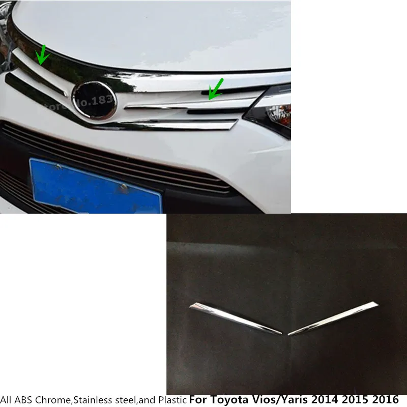 Топ для Toyota Vios/Yaris/sedan 2014 2015 2016 защита автомобиля детектор ABS хромированная отделка