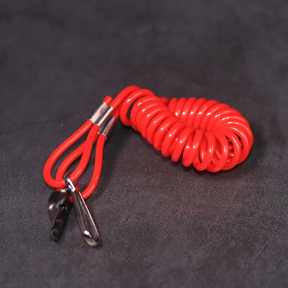 

1PC Red Outboard Engine Ignition Emergency Ignition Kill Stop Switch Key Lanyard Rope Clip For Honda Johnson Evinrude Yamaha