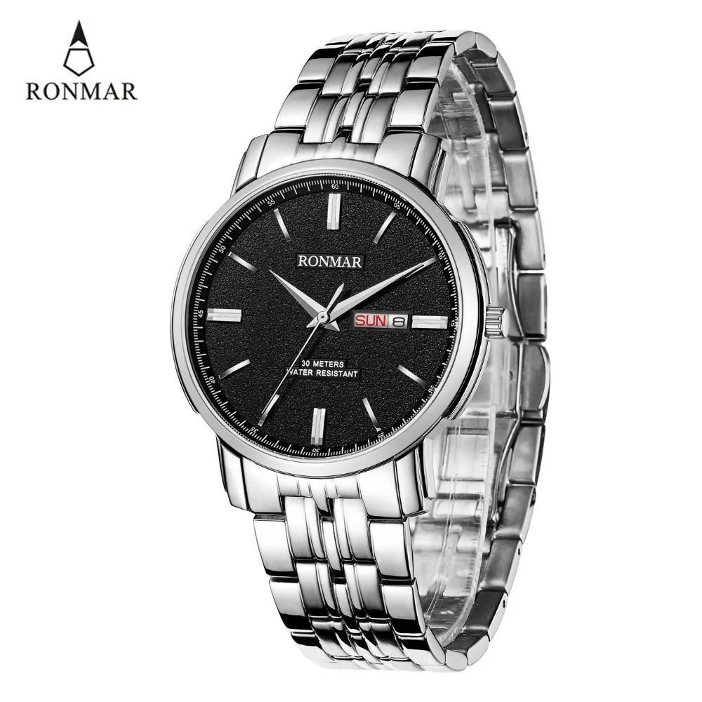 Couple Watch Quartz s Watch Double Calendar Date Waterproof Lovers Women Men Stainless Steel Strap Business 3