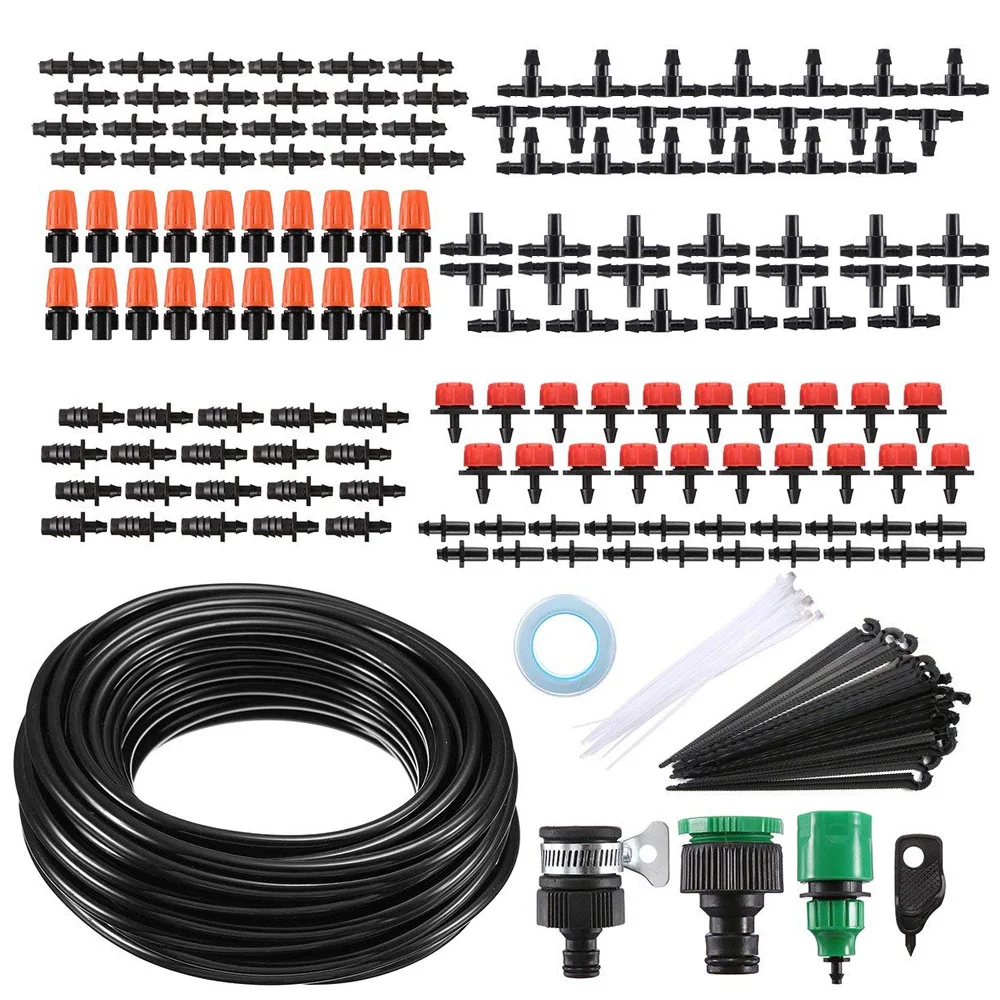 

Kit Irrigation Kit 15m Sprinklers Adjustable Yard Garden Outdoor Watering Equipment Atomization Hose Automatic