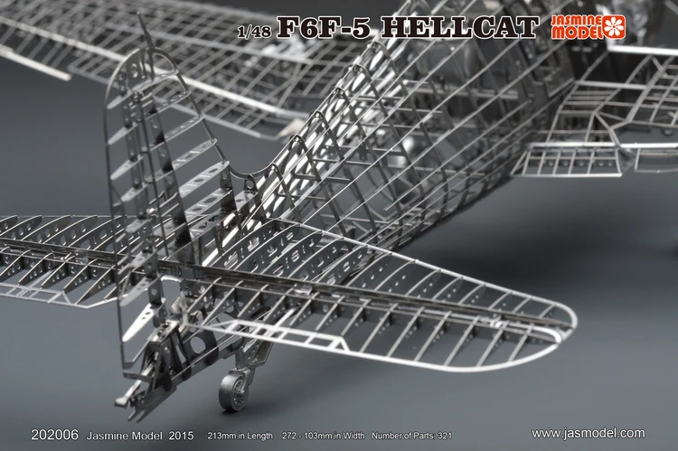 Cheap All-metal alloy DIY assembly aircraft model 1/48 F6F-5 hell cat fighter skeleton puzzle 7
