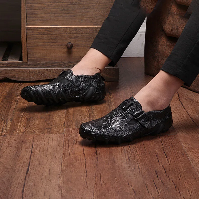 Novos De Respirável Sapatos Natural Homens Couro Preguiçosos Dos Casuais Mocassins Macia chocolate Preto Genuíno Verão Lazer Sola EX85Uxwq