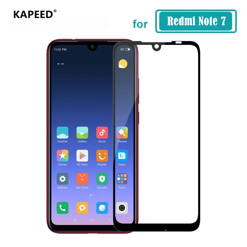 Закаленное стекло для Xiaomi Redmi Note 7 полноэкранная Взрывозащищенная 3d защитная пленка чехол|Защитные стёкла и