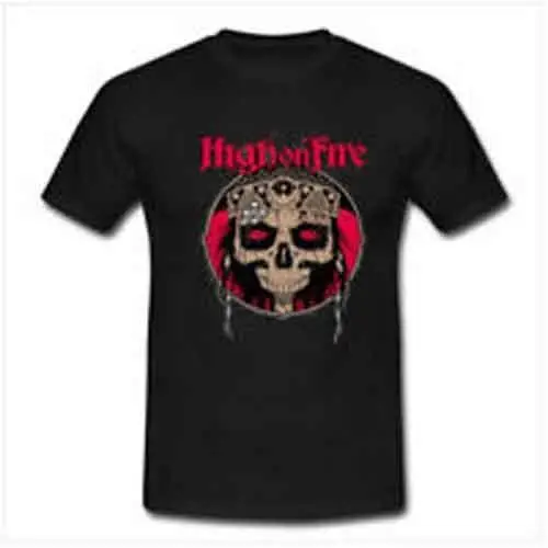 

HIGH ON FIRE Band Tour Tshirt Black New Men's T-Shirt