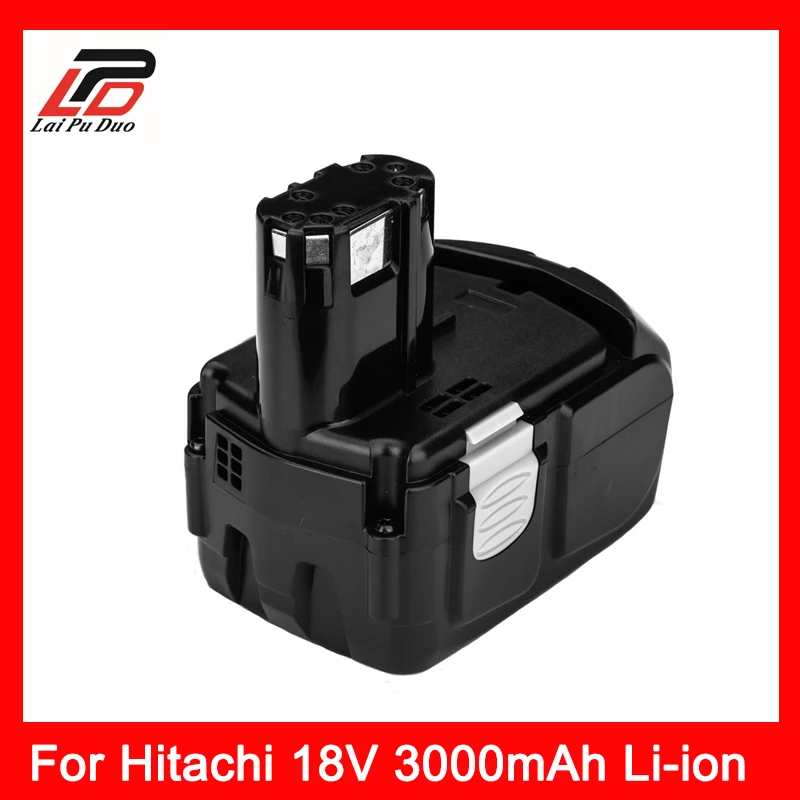 

Power Tool Battery Rechargeable Li-ion Batteria 18V 3000 Battery for HITACHI BCL1830 EBM1830 C18DL C18DLP4 C18DLX C6DC