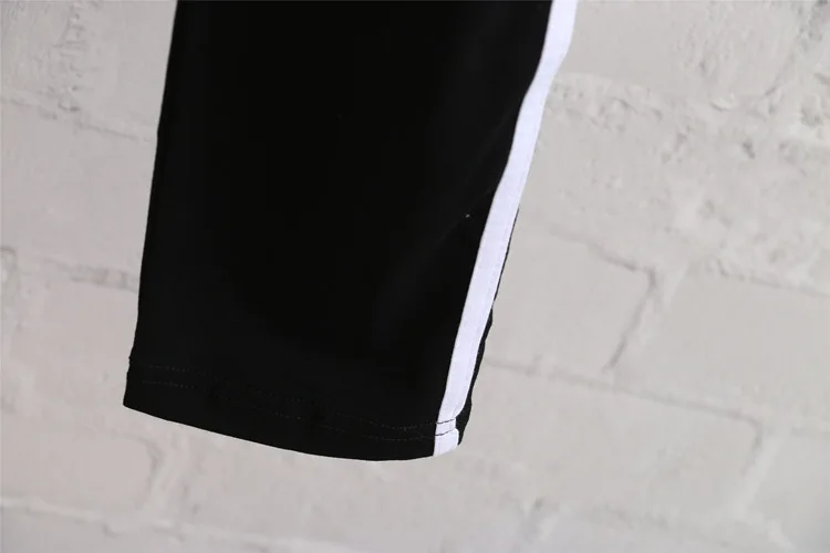 Striped Leggings Women Plus Size 3 4 5 6 XL Casual Cotton Slim Skinny Bodycon Leggings Black QYL217 Leggings