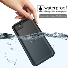 Für Apple iPod Touch 7 IP68 Wasserdichte Fall 360 Grad Schutz Dropproof Stoßfest Tauchen Shell für iPod 5 6 Fall unterwasser