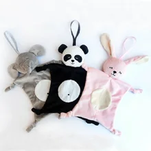 1 шт. 28*28 см мультяшная Панда Кролик Слон успокаивающее полотенце детская игрушка детская мягкая ткань для сна одеяло игрушка детский подарок на день рождения