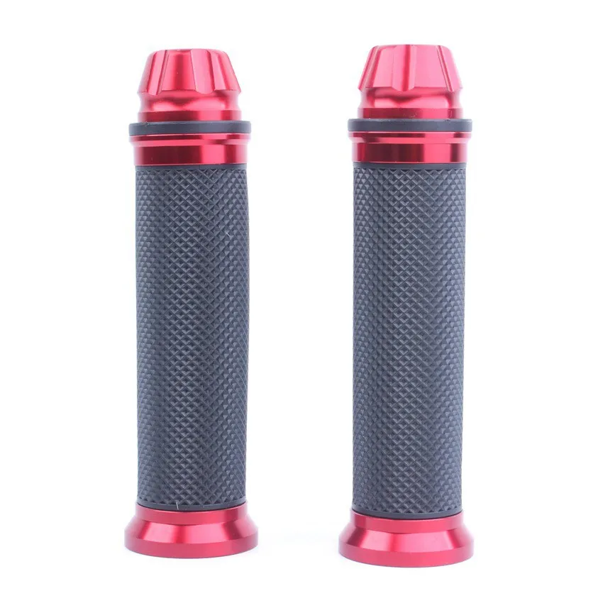 Универсальный 22 мм 7/" Руль ручками красный подходит для SUZUKI GSXR 600 750 1000 HAYABUSA GSX1300R TL1000R YAMAHA R1 R6