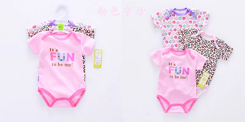 2019 детские летние комбинезоны цельная Одежда для младенцев Боди хлопок новорожденная детская одежда комбинезон baby 3 шт./лот